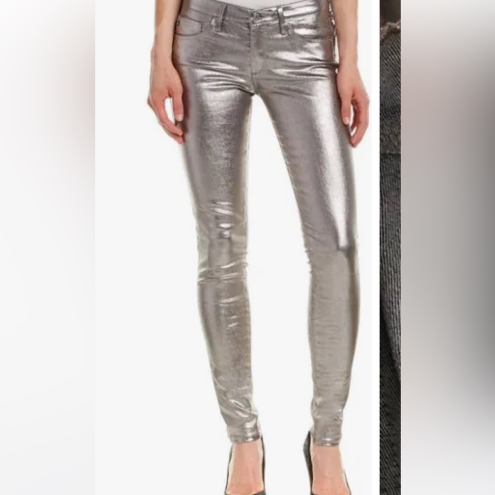 Adriano Goldschmied Silver Skinny Jeans!